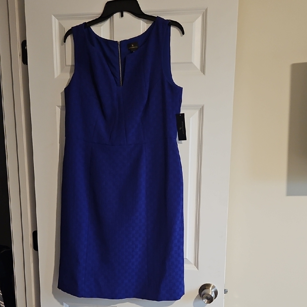 Worthington Sleeveless Royal Blue Sheath Midi Dress